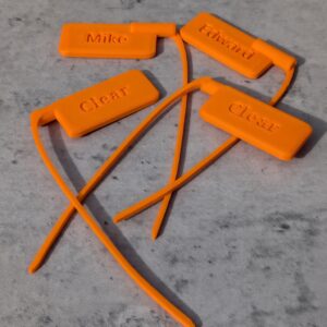 Orange Breech Flags with printed text